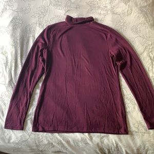 Purple mock neck shirt